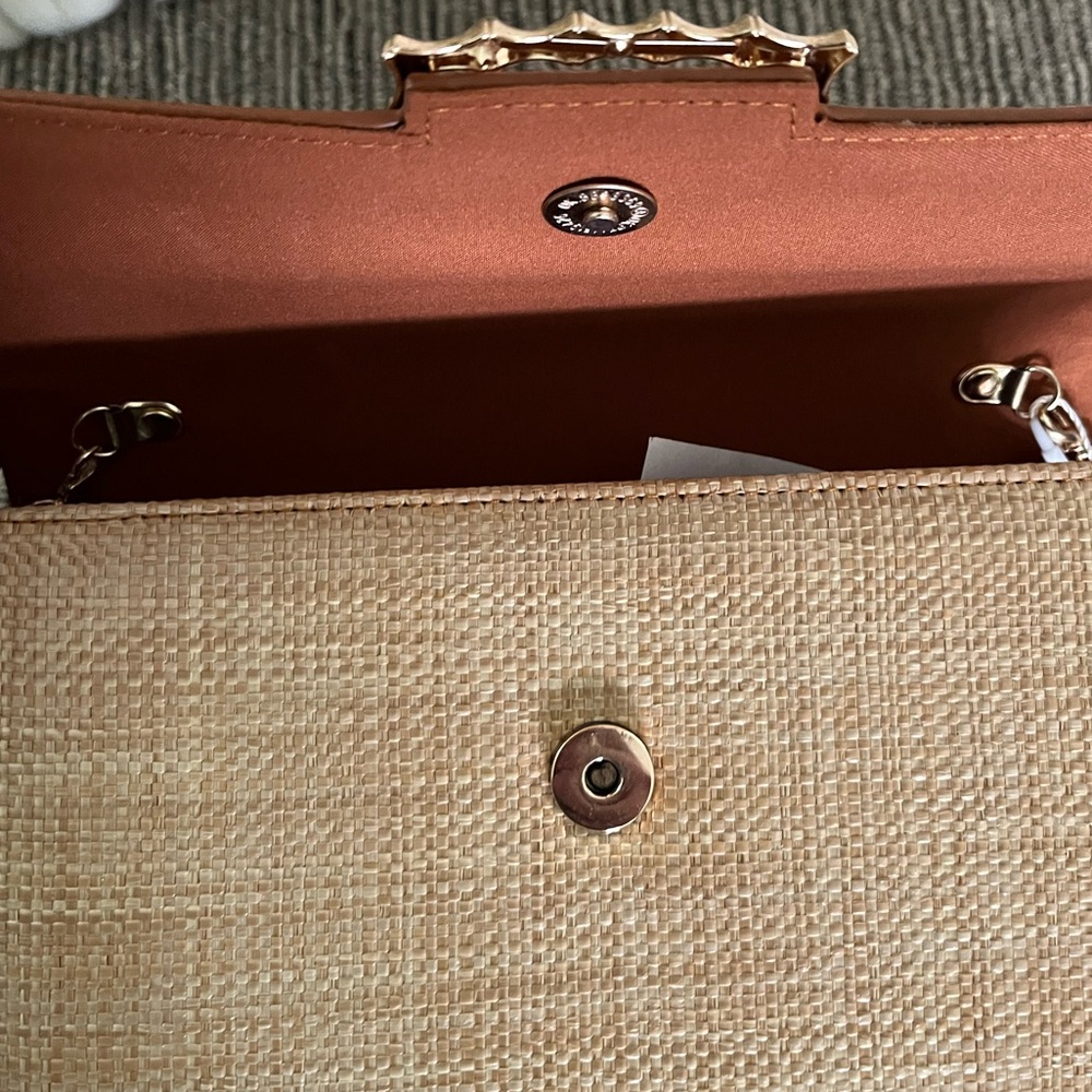 Tommy Bahama Tan and Natural Woven Crossbody Bag - Picture 3 of 6